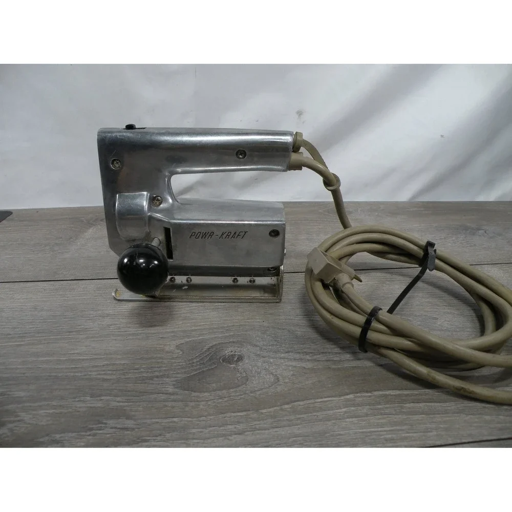 Vintage Powr-Kraft TPC8934 Industrial Sabre Saw Chrome Jig Used